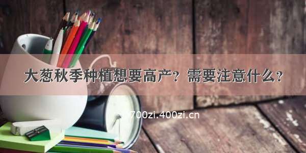 大葱秋季种植想要高产？需要注意什么？