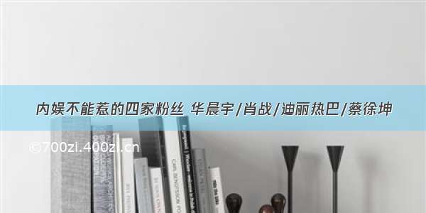 内娱不能惹的四家粉丝 华晨宇/肖战/迪丽热巴/蔡徐坤