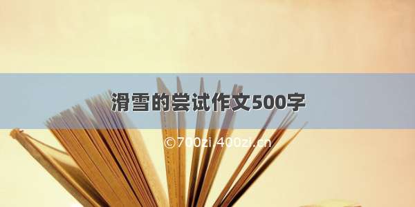 滑雪的尝试作文500字