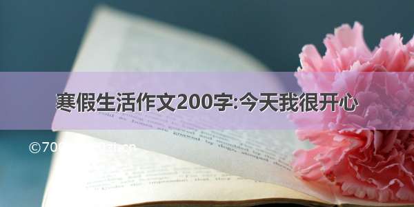 寒假生活作文200字:今天我很开心