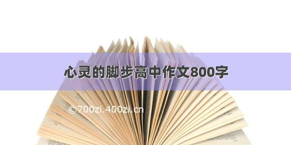 心灵的脚步高中作文800字