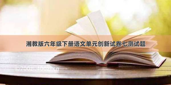 湘教版六年级下册语文单元创新试卷七测试题