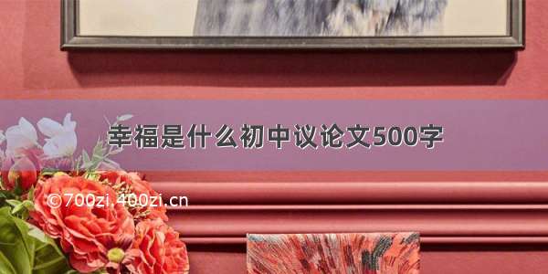 幸福是什么初中议论文500字