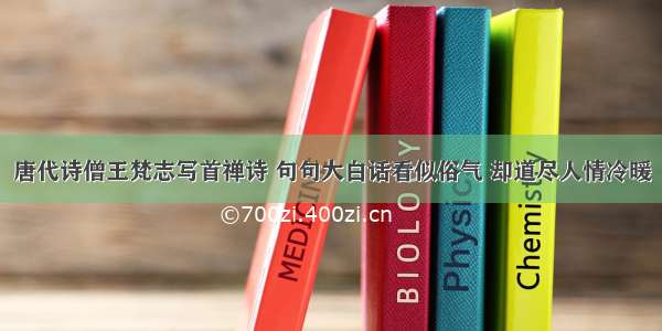 唐代诗僧王梵志写首禅诗 句句大白话看似俗气 却道尽人情冷暖