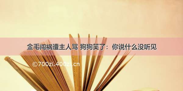 金毛闯祸遭主人骂 狗狗笑了：你说什么没听见