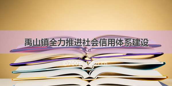 禹山镇全力推进社会信用体系建设