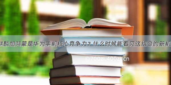 麒麟加鸿蒙是华为手机核心竞争力？什么时候能看见这组合的新机？