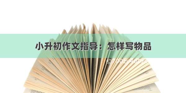 小升初作文指导：怎样写物品