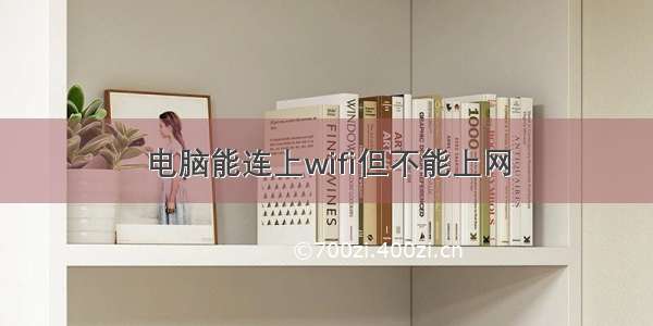 电脑能连上wifi但不能上网