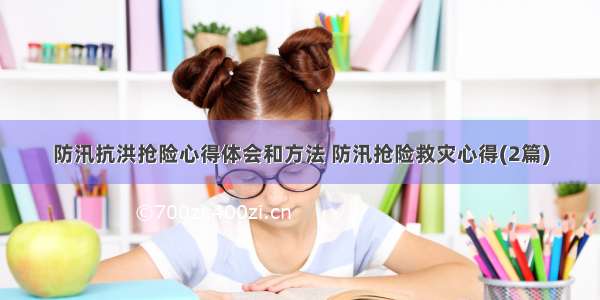 防汛抗洪抢险心得体会和方法 防汛抢险救灾心得(2篇)