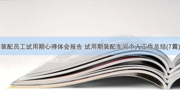 装配员工试用期心得体会报告 试用期装配车间个人工作总结(7篇)