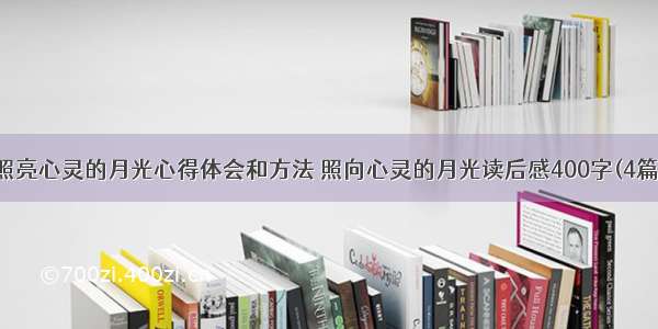 照亮心灵的月光心得体会和方法 照向心灵的月光读后感400字(4篇)