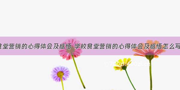 学校食堂营销的心得体会及感悟 学校食堂营销的心得体会及感悟怎么写(9篇)