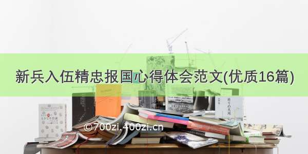 新兵入伍精忠报国心得体会范文(优质16篇)