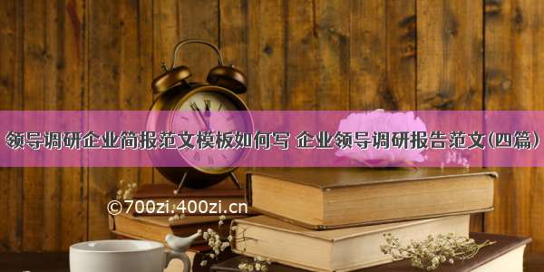 领导调研企业简报范文模板如何写 企业领导调研报告范文(四篇)