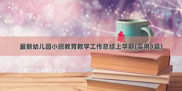 最新幼儿园小班教育教学工作总结上学期(实用9篇)