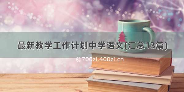 最新教学工作计划中学语文(汇总13篇)