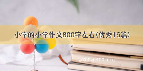 小学的小学作文800字左右(优秀16篇)