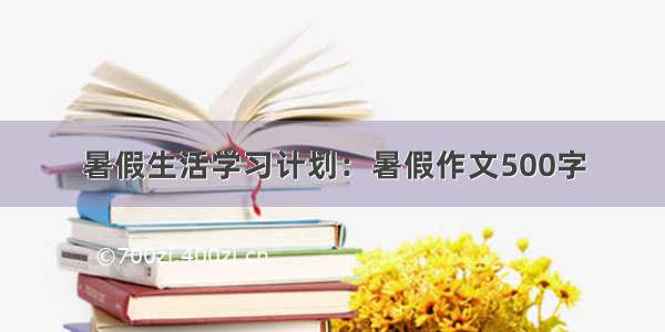 暑假生活学习计划：暑假作文500字