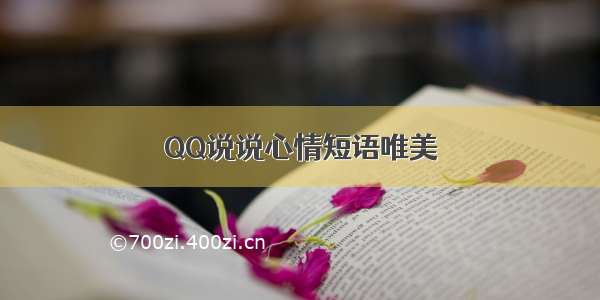 QQ说说心情短语唯美