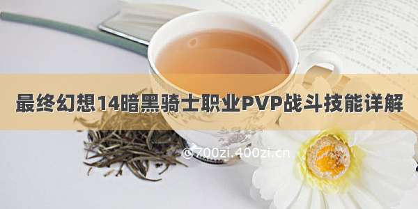 最终幻想14暗黑骑士职业PVP战斗技能详解