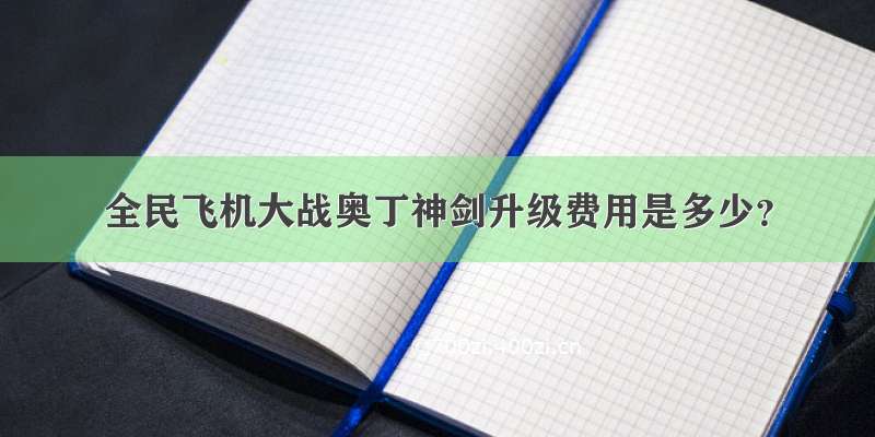 全民飞机大战奥丁神剑升级费用是多少？