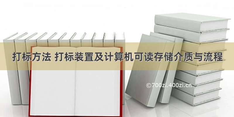 打标方法 打标装置及计算机可读存储介质与流程