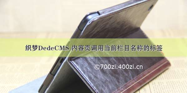 织梦DedeCMS 内容页调用当前栏目名称的标签