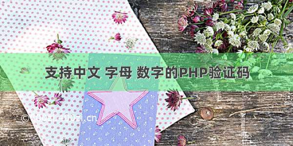 支持中文 字母 数字的PHP验证码