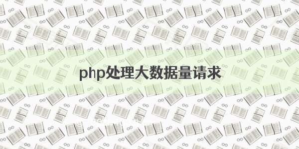 php处理大数据量请求