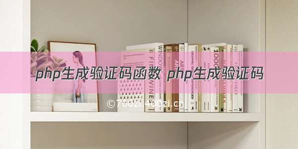 php生成验证码函数 php生成验证码