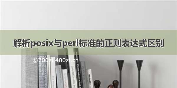 解析posix与perl标准的正则表达式区别