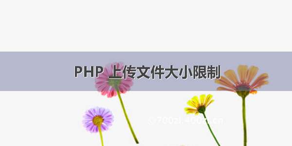 PHP 上传文件大小限制