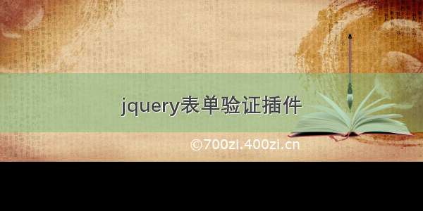 jquery表单验证插件