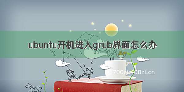 ubuntu开机进入grub界面怎么办