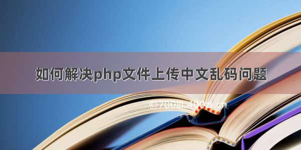 如何解决php文件上传中文乱码问题