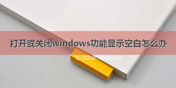 打开或关闭windows功能显示空白怎么办