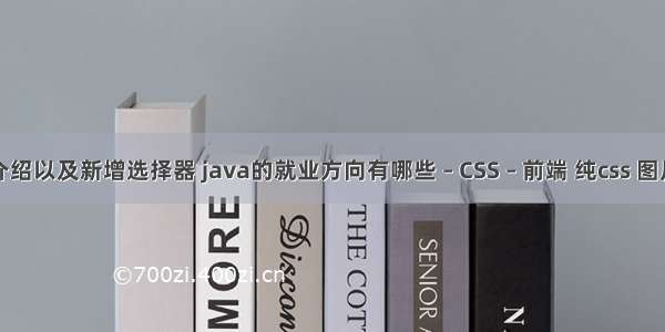 css3介绍以及新增选择器 java的就业方向有哪些 – CSS – 前端 纯css 图片轮播