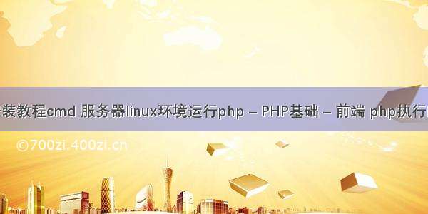 php安装教程cmd 服务器linux环境运行php – PHP基础 – 前端 php执行时间长