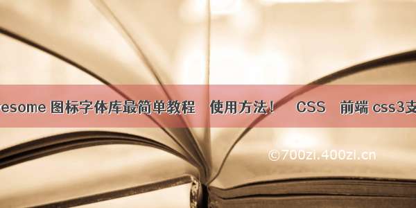 Font Awesome 图标字体库最简单教程 – 使用方法！ – CSS – 前端 css3支持ie10