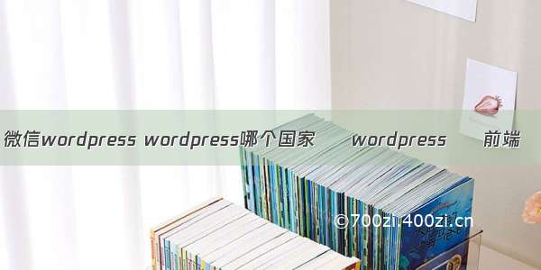 微信wordpress wordpress哪个国家 – wordpress – 前端