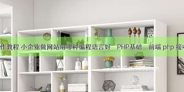 php 论坛制作教程 小企业做网站用哪种编程语言好 – PHP基础 – 前端 php 接收post请求