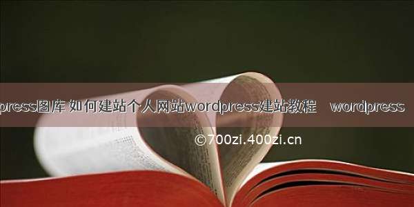 wordpress图库 如何建站个人网站wordpress建站教程 – wordpress – 前端