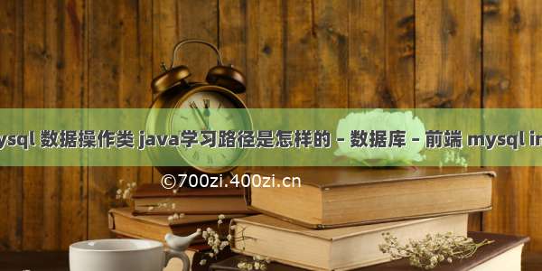 mysql 数据操作类 java学习路径是怎样的 – 数据库 – 前端 mysql inse