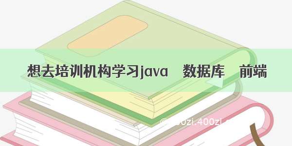 想去培训机构学习java – 数据库 – 前端