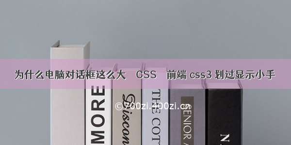 为什么电脑对话框这么大 – CSS – 前端 css3 划过显示小手