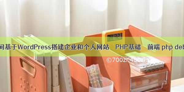 如何使用空间基于WordPress搭建企业和个人网站 – PHP基础 – 前端 php debugmode