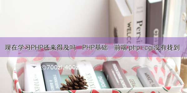 现在学习PHP还来得及吗 – PHP基础 – 前端 php-cgi没有找到