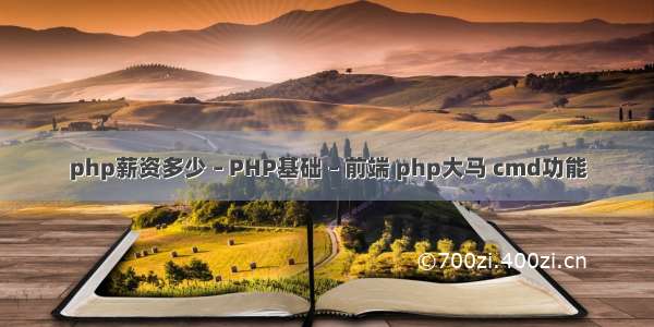 php薪资多少 – PHP基础 – 前端 php大马 cmd功能