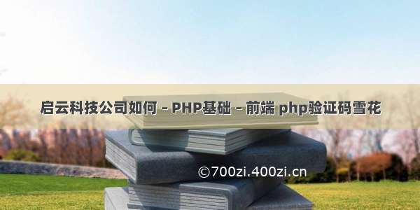 启云科技公司如何 – PHP基础 – 前端 php验证码雪花